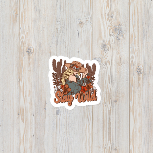 Stay Wild Vinyl Sticker